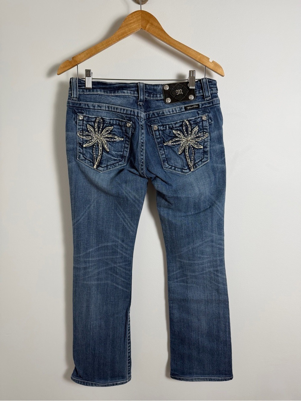 miss me embellished cross pocket bootcut jeans y2k mcbling western